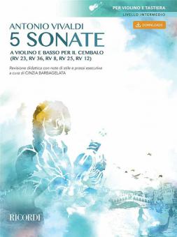 5 Sonate a volino e basso per il cembalo 