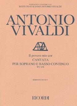 Il Povero Mio Cor RV658 Cantata Score and Parts Critical Edition 