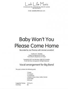 Baby Won't You Please Come Home 