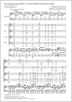 Fuor di queste urne dolenti (Aus den Gräbern kehret nun wieder) Standard
