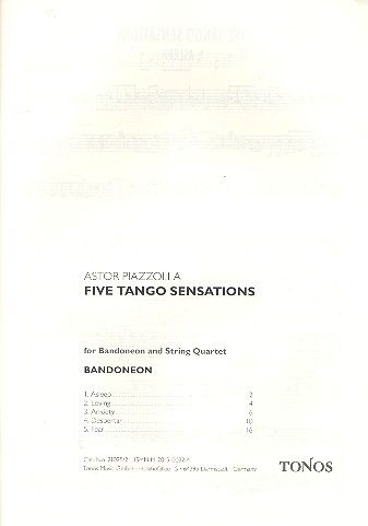 Five Tango Sensations 