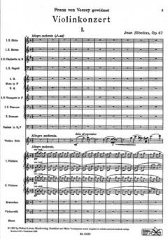 Violin-Konzert d-Moll op. 47 von Jean Sibelius für Violine und Orchester im Alle Noten Shop kaufen (Partitur)
