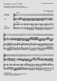 Concerto a tre in C-Dur BWV 1032 (J.S. Bach) 