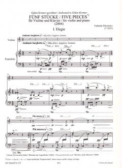 Fünf Stücke von Valentin Silvestrov 