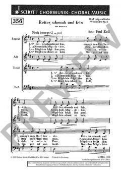 Fünf ostpreussische Volkslieder Nr. 5 von Paul Zoll (Download) 