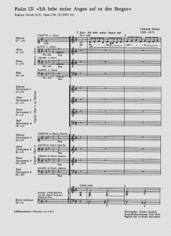 Ich hebe meine Augen auf zu den Bergen SWV 31 (op. 2 no. 10) von Heinrich Schütz (Download) 