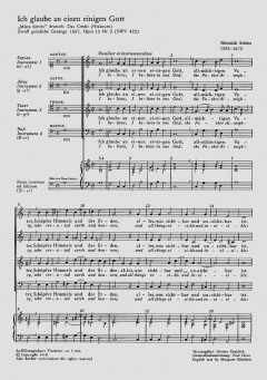 Ich glaube an einen einigen Gott SWV422 von Heinrich Schütz (Download) 