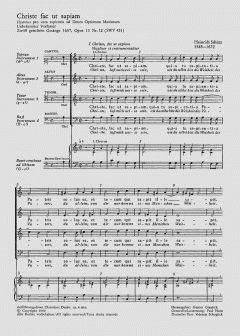 Christe fac, ut sapiam SWV431 von Heinrich Schütz (Download) 