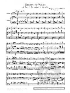 Konzert A-Dur KV 219 von Wolfgang Amadeus Mozart (Download) 