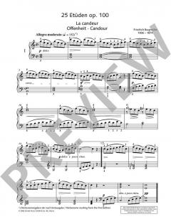 25 leichte Etüden op. 100 von Johann Friedrich Burgmüller (Download) 