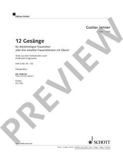Zwölf Gesänge op. 3 Heft 2 von Gustav Jenner (Download) 