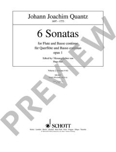 6 Sonatas op. 1 Vol. 2 von Johann Joachim Quantz (Download) 