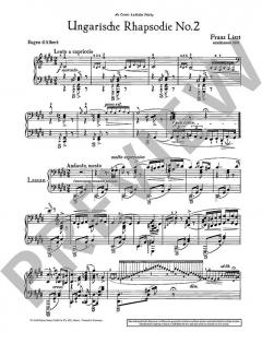 Ungarische Rhapsodie Nr. 2 cis-Moll von Franz Liszt (Download) 