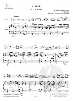 Andante KV 315 (285e) von Wolfgang Amadeus Mozart (Download) 