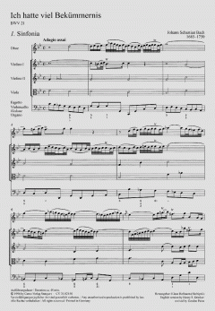Ich hatte viel Bekümmernis (1. Fassung) (J.S. Bach) 