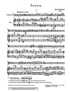 Sonate für Kontrabass und Klavier von Paul Hindemith 