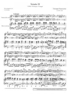 12 Sonaten Band 3 von Giuseppe Sammartini (Download) 