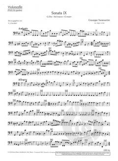 12 Sonaten Band 3 von Giuseppe Sammartini (Download) 