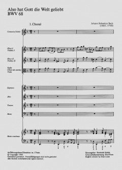 Also hat Gott die Welt geliebt (J.S. Bach) 