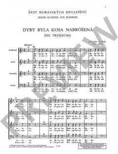Six Moravian Songs von Antonín Dvořák 