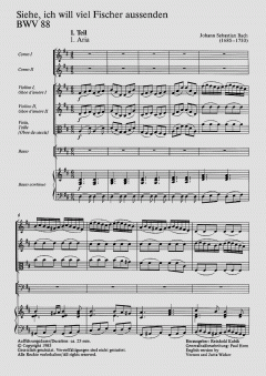 Siehe, ich will viel Fischer aussenden von Johann Sebastian Bach (Download) 