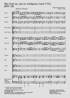 Was Gott tut, das ist wohlgetan BWV 100 von Johann Sebastian Bach (Download) 
