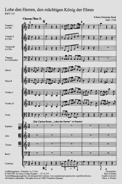 Lobe den Herren, den mächtigen König der Ehren (J.S. Bach) 