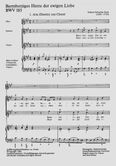 Barmherziges Herze der ewigen Liebe BWV 185 von Johann Sebastian Bach (Download) 