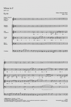 Missa in F-Dur BWV 233 von Johann Sebastian Bach (Download) 