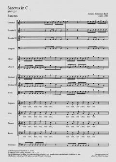 Sanctus in C-Dur BWV 237 von Johann Sebastian Bach (Download) 