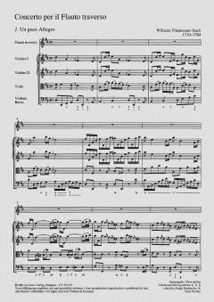 Flötenkonzert in D-Dur von Wilhelm Friedemann Bach 