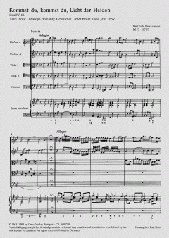 Kommst du, Licht der Heiden von Dietrich Buxtehude (Download) 