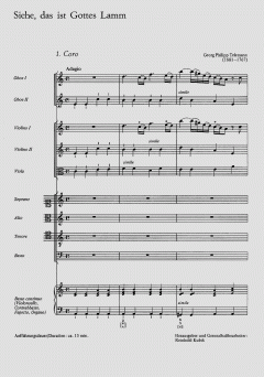 Siehe, das ist Gottes Lamm (II) von Georg Philipp Telemann (Download) 