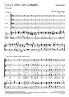 Trauer-Actus >Ach, wie nichtig, ach wie flüchtig< TVWV 1:38 von Georg Philipp Telemann (Download) 