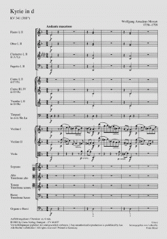 Kyrie in d-Moll KV341 von Wolfgang Amadeus Mozart (Download) 
