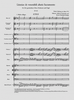 Litaniae de venerabili altaris Sacramento von Wolfgang Amadeus Mozart (Download) 