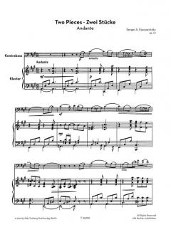 Ausgewählte Stücke op. 1, 2, 4 von Sergej Koussevitzky 