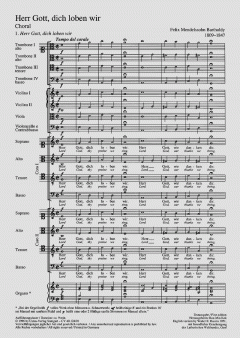 Herr Gott, dich loben wir von Felix Mendelssohn Bartholdy (Download) 