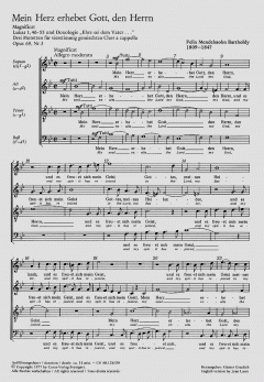 Mein Herz erhebet Gott von Felix Mendelssohn Bartholdy (Download) 