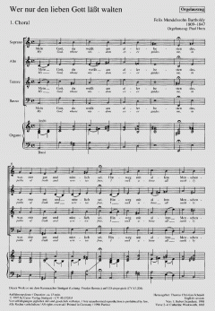 Wer nur den lieben Gott lässt walten von Felix Mendelssohn Bartholdy (Download) 