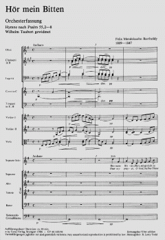 Hör mein Bitten von Felix Mendelssohn Bartholdy (Download) 