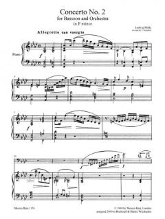 Konzert Nr. 2 für Fagott und Orchester von Ludwig Milde im Alle Noten Shop kaufen