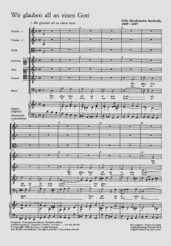 Wir glauben all an einen Gott von Felix Mendelssohn Bartholdy 