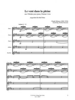 Le vent dans la pleine H-Dur von Claude Debussy 