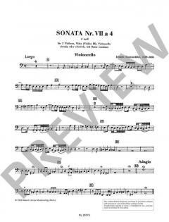 Sonata 7 a 4 in d-Moll von Johann Rosenmüller 