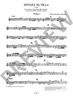 Sonata 7 a 4 in d-Moll von Johann Rosenmüller 