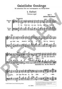 Geistliche Gesänge Heft 1 von Anton Bruckner 