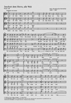 Mendelssohn: Neun Psalmen und das Cantique (Felix Mendelssohn Bartholdy) 