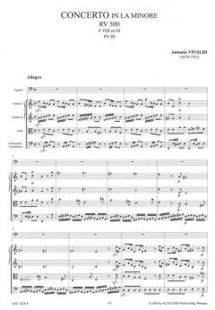 Konzert a-moll RV 500 von Antonio Vivaldi 