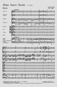 Missa Sancti Nicolai Hob. XXII:6 von Joseph Haydn (Download) 